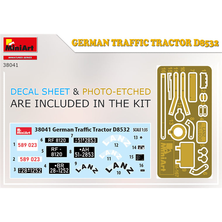 Miniart 2-38041 - MINIART 1/35 GERMAN TRAFFIC TRACTOR D8532
