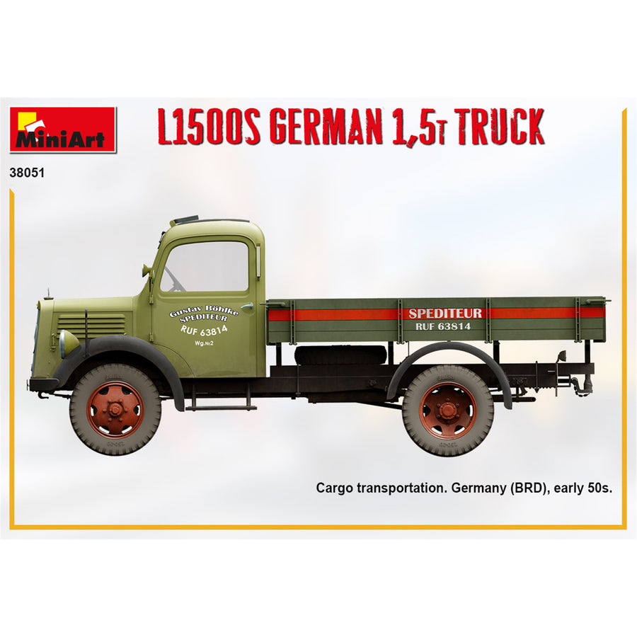 Miniart 2-38051 - MINIART 1/35 L1500S GERMAN 1.5t TRUCK