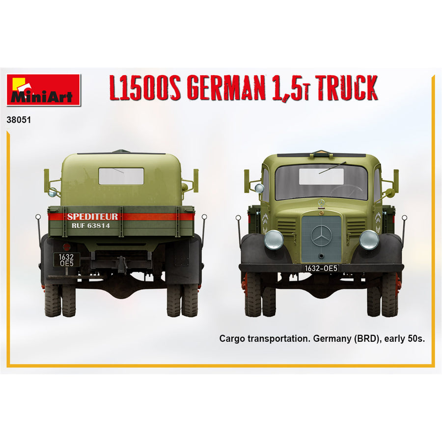 Miniart 2-38051 - MINIART 1/35 L1500S GERMAN 1.5t TRUCK