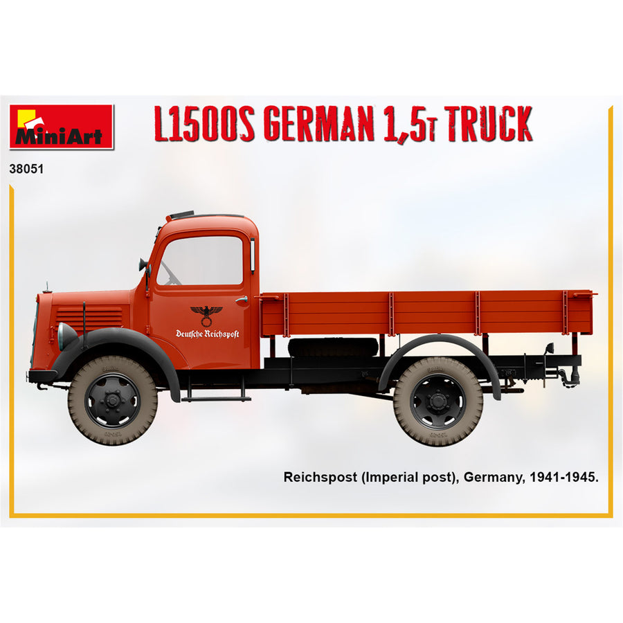 Miniart 2-38051 - MINIART 1/35 L1500S GERMAN 1.5t TRUCK