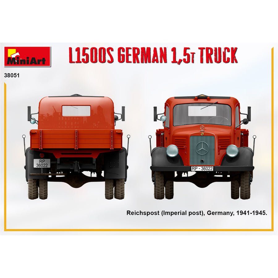 Miniart 2-38051 - MINIART 1/35 L1500S GERMAN 1.5t TRUCK