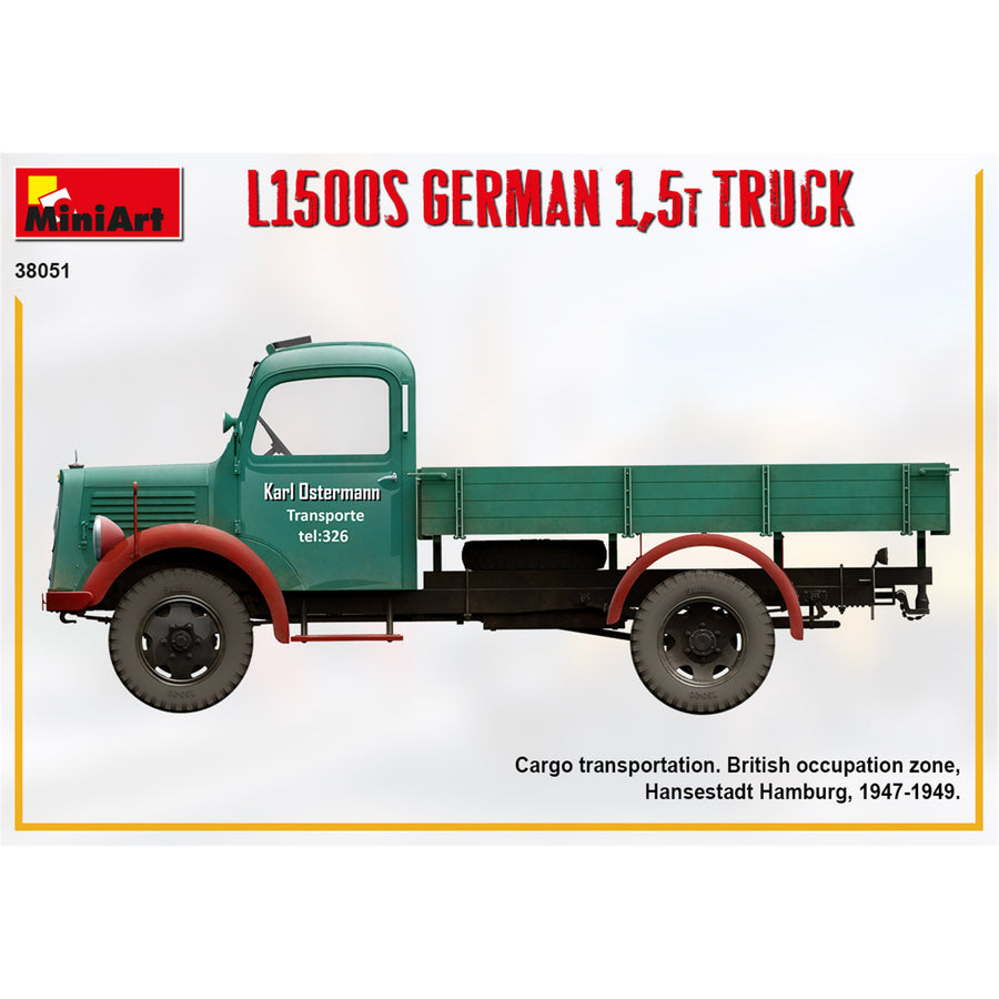 Miniart 2-38051 - MINIART 1/35 L1500S GERMAN 1.5t TRUCK
