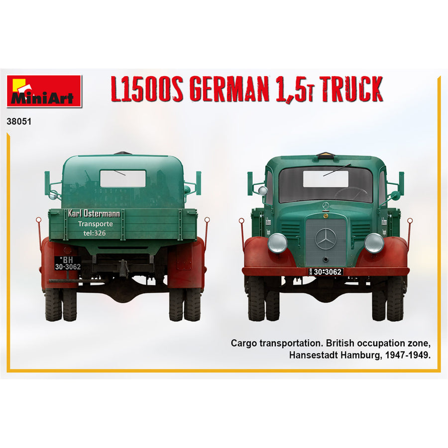 Miniart 2-38051 - MINIART 1/35 L1500S GERMAN 1.5t TRUCK
