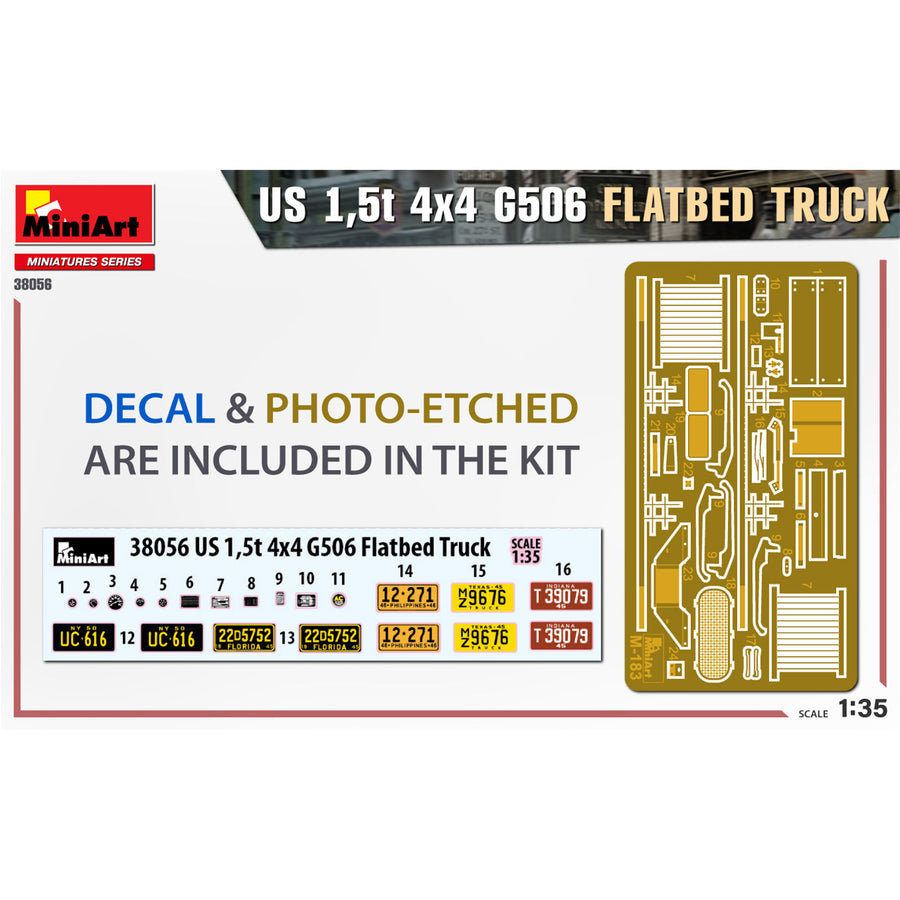 Miniart 2-38056 - MINIART 1/35 U.S. 1.5t 4X4 FLATBED TRUCK