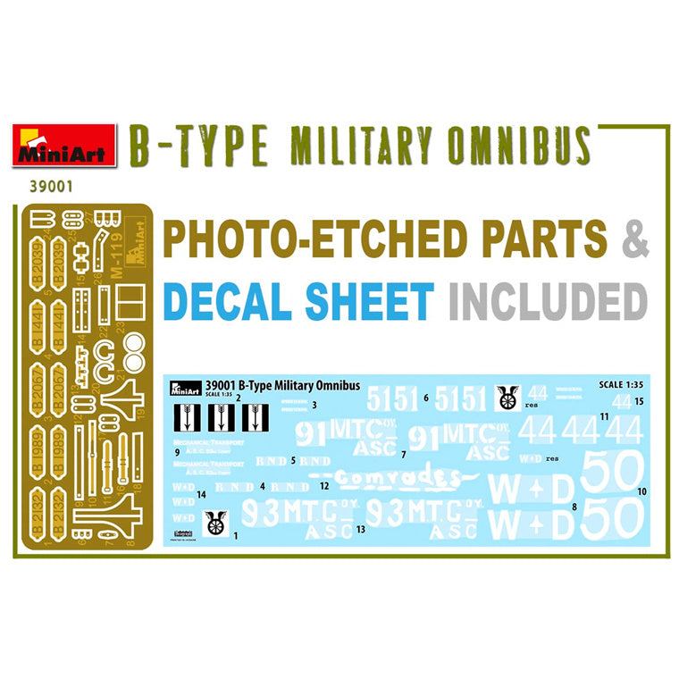Miniart 2-39001 - MINIART 1/35 B-TYPE MILITARY OMNIBUS