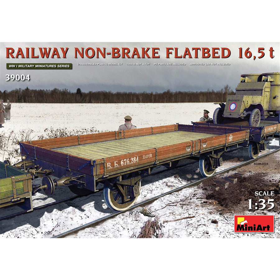 Miniart 2-39004 - MINIART 1/35 RAILWAY NON-BRAKE FLATBED