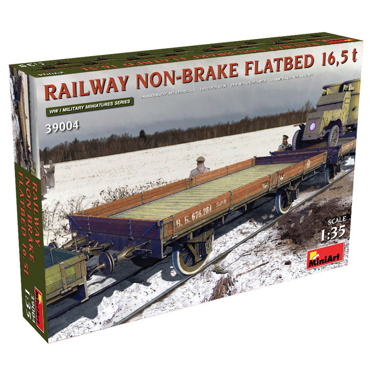 Miniart 2-39004 - MINIART 1/35 RAILWAY NON-BRAKE FLATBED
