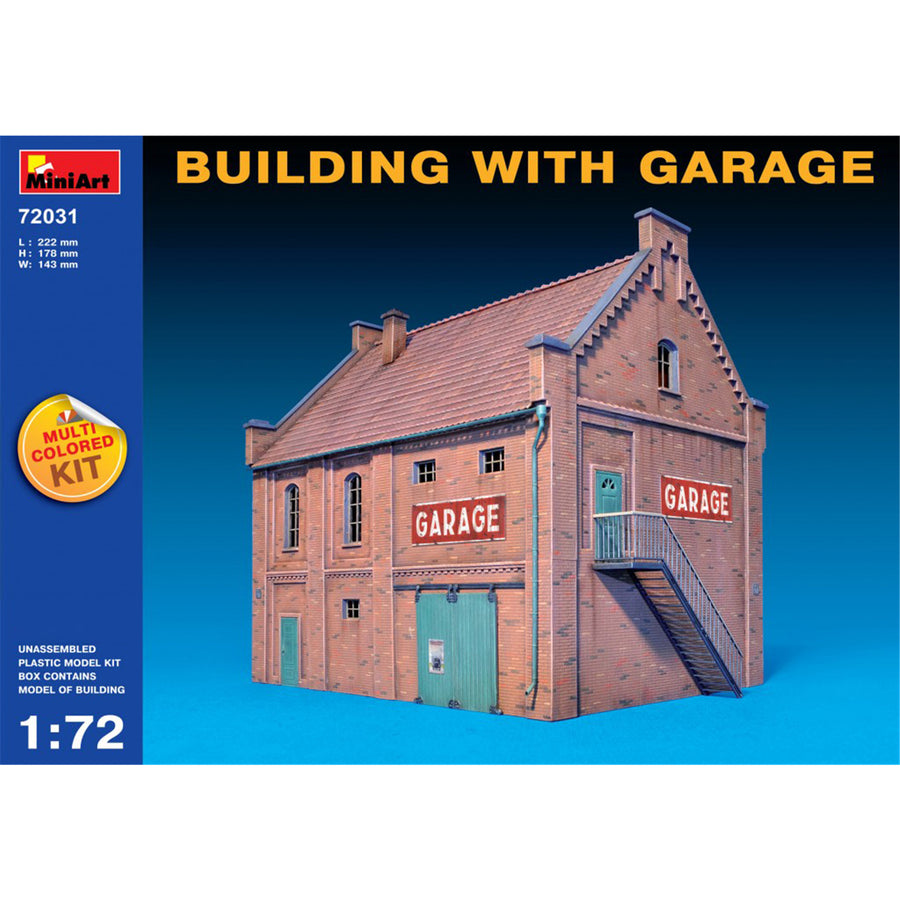 Miniart 2-72031 - MINIART 1/72 BUILDING WITH GARAGE