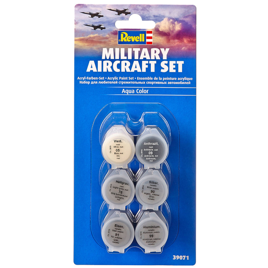 Revell RV39071 - REVELL AQUA COLOR 6 FARBEN MILITÄRFLUGZEUG SET