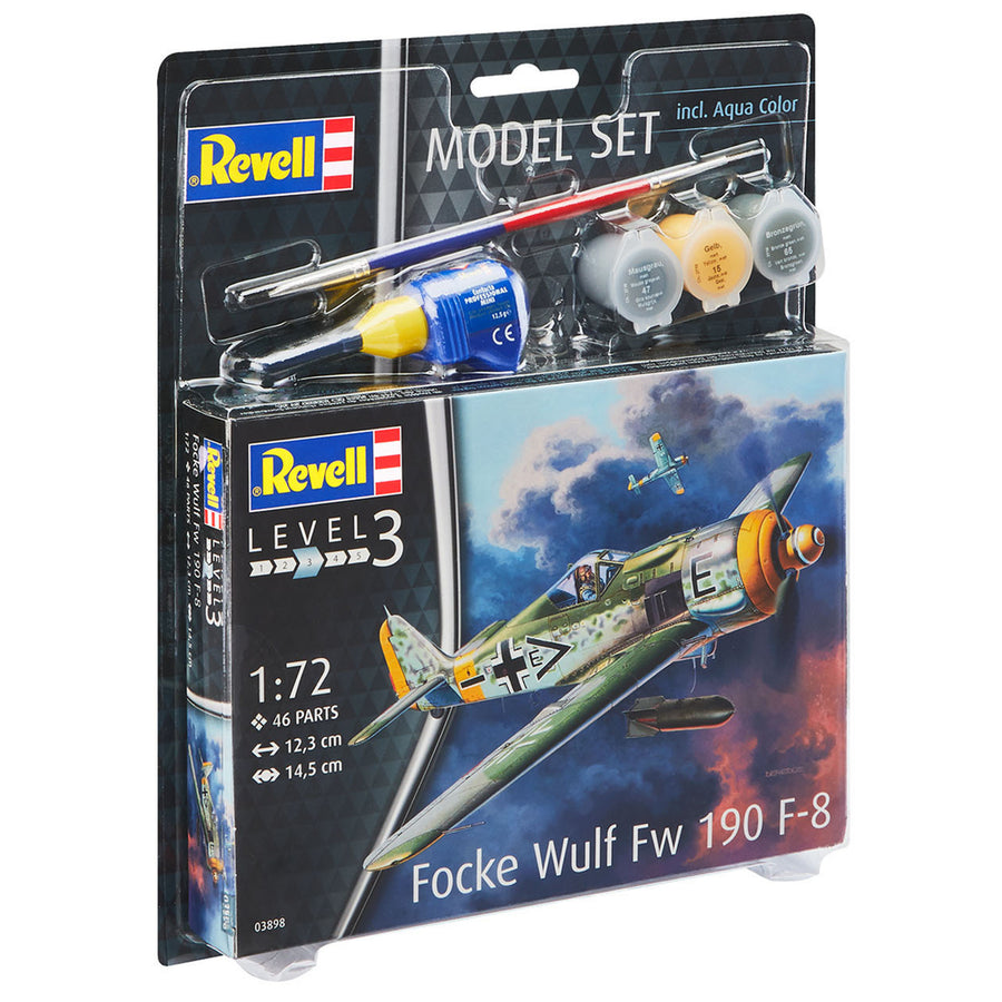 Revell RV63898 - REVELL 1/72 FOCKE WULF FW-190 MIT FARBE & KLEBER