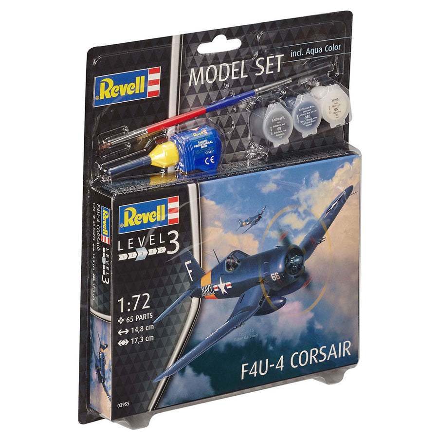 Revell RV63955 - REVELL 1/72 F4U-4 CORSAIR MIT FARBE & KLEBER