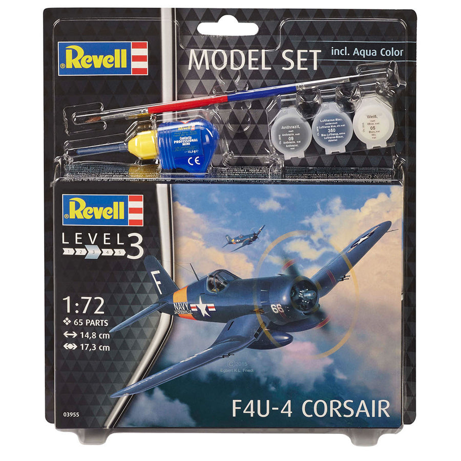Revell RV63955 - REVELL 1/72 F4U-4 CORSAIR MIT FARBE & KLEBER