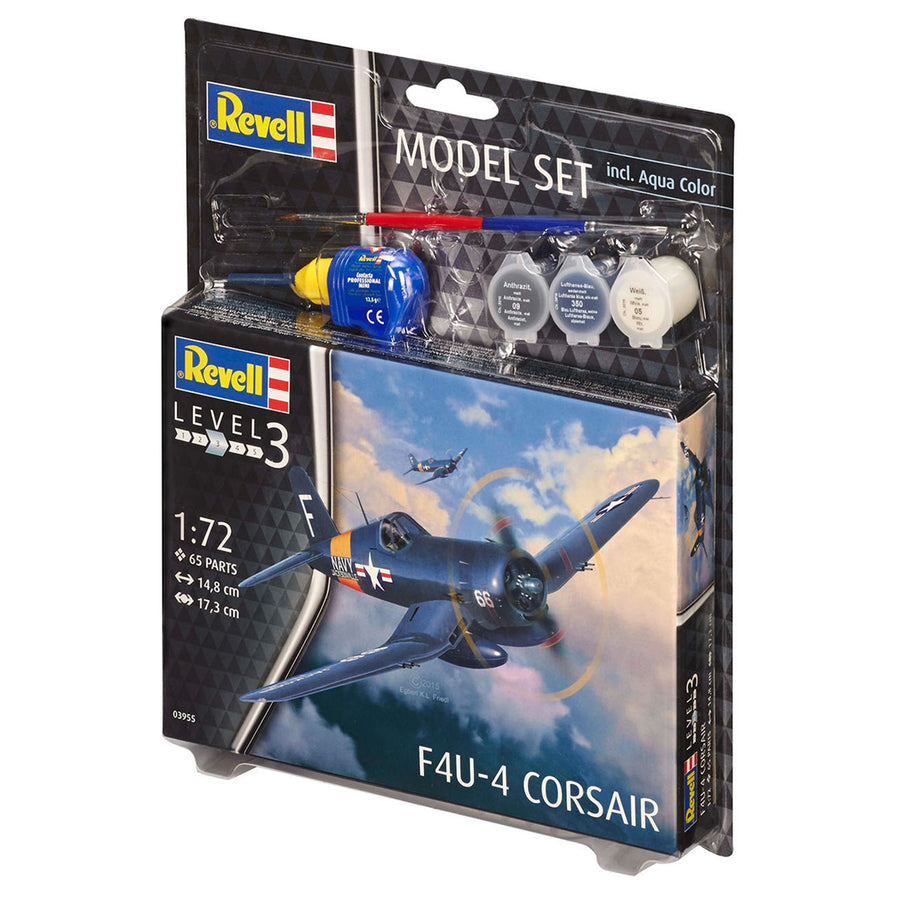 Revell RV63955 - REVELL 1/72 F4U-4 CORSAIR MIT FARBE & KLEBER