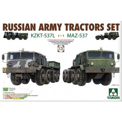 TAKOM 1/72 RUSSIAN ARMY TRACTORS KZKT & MAZ