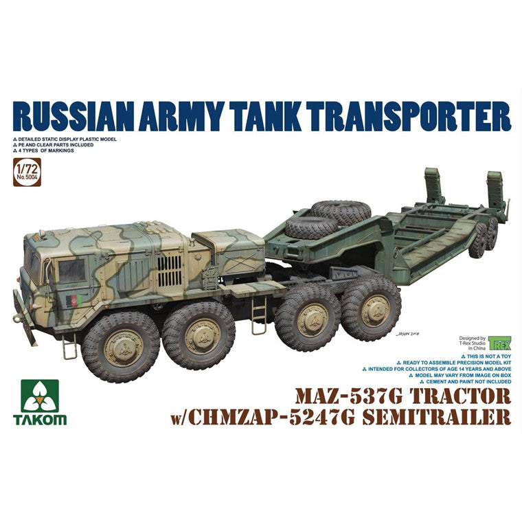 Takom - 1/72 - Maz-537G Tractor W/Chmzap Semi