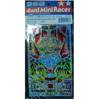 Tamiya Tamiya 15123 - MINI 4WD HOLOGRAM STICKER-F/CL