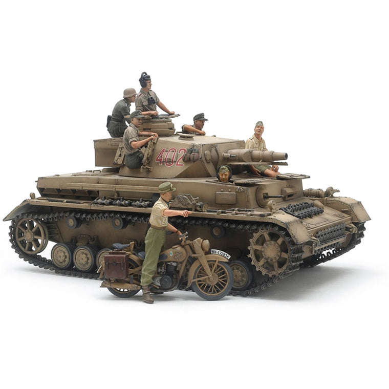 Tamiya 25208 - TAMIYA 1/35 IV.F & MOTORCYCLE N. AFRICA