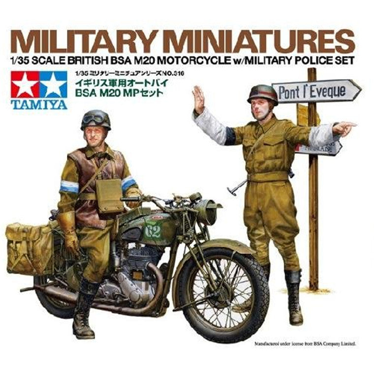 Tamiya 35316 - TAMIYA 1/35 BSA M20 MOTORCYCLE W/M POLICE