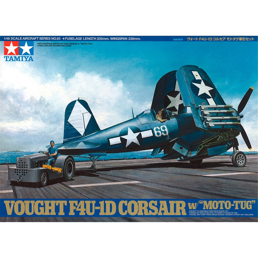 Tamiya 61085 - TAMIYA 1/48 F4U-1D W/MOTO TUG