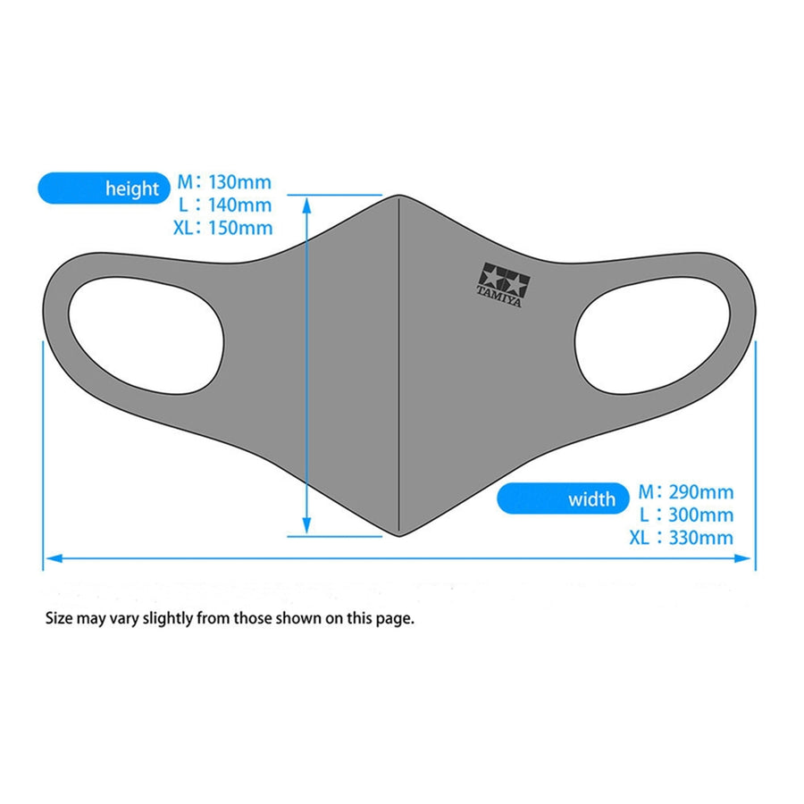 Tamiya 67474 - TAMIYA BRAND COMFORT FIT FACE MASK - BLACK
