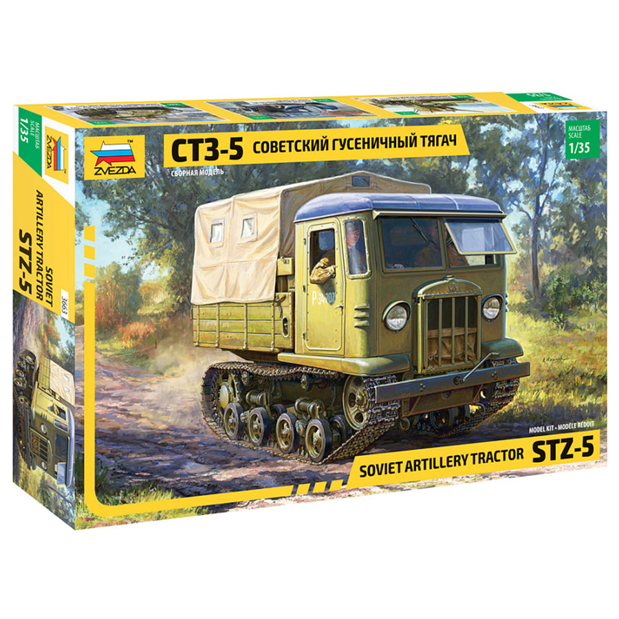 Zvezda Z3663 - ZVEZDA 1/35 STZ-5 SOVIET ARTILLERY TRACTOR