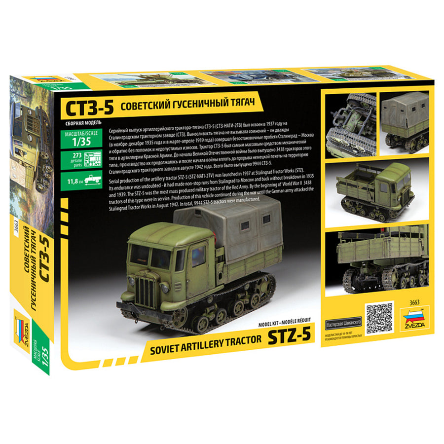 Zvezda Z3663 - ZVEZDA 1/35 STZ-5 SOVIET ARTILLERY TRACTOR