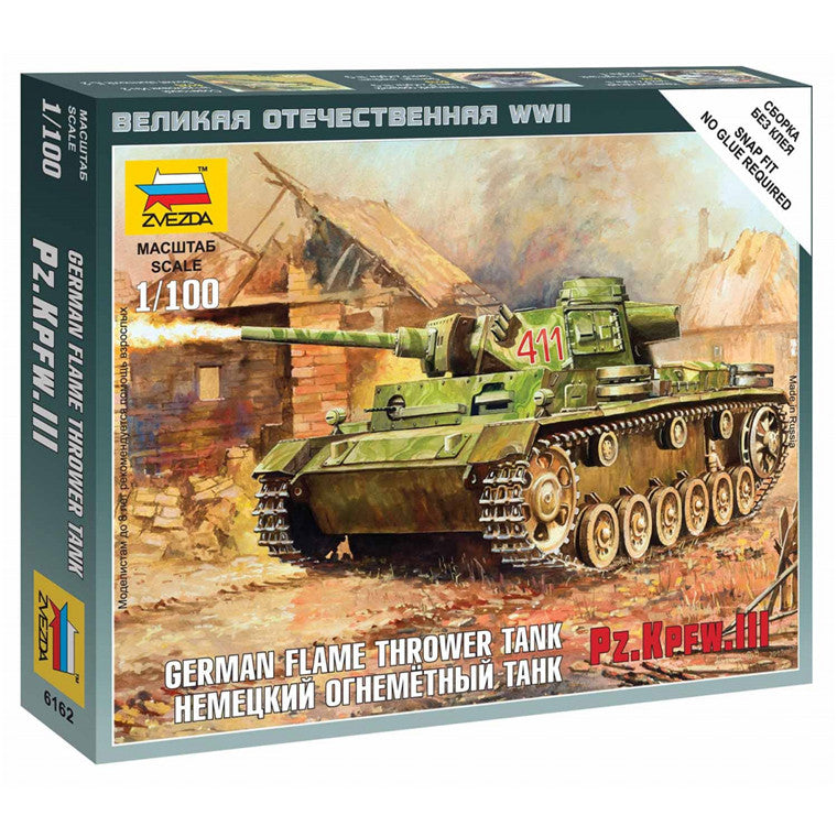 Zvezda Z6162 - ZVEZDA 1/100 PZ III FLAMETHROWER TANK