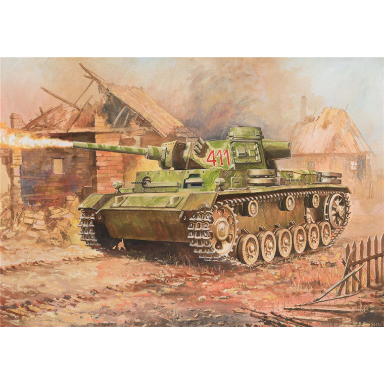 Zvezda Z6162 - ZVEZDA 1/100 PZ III FLAMETHROWER TANK