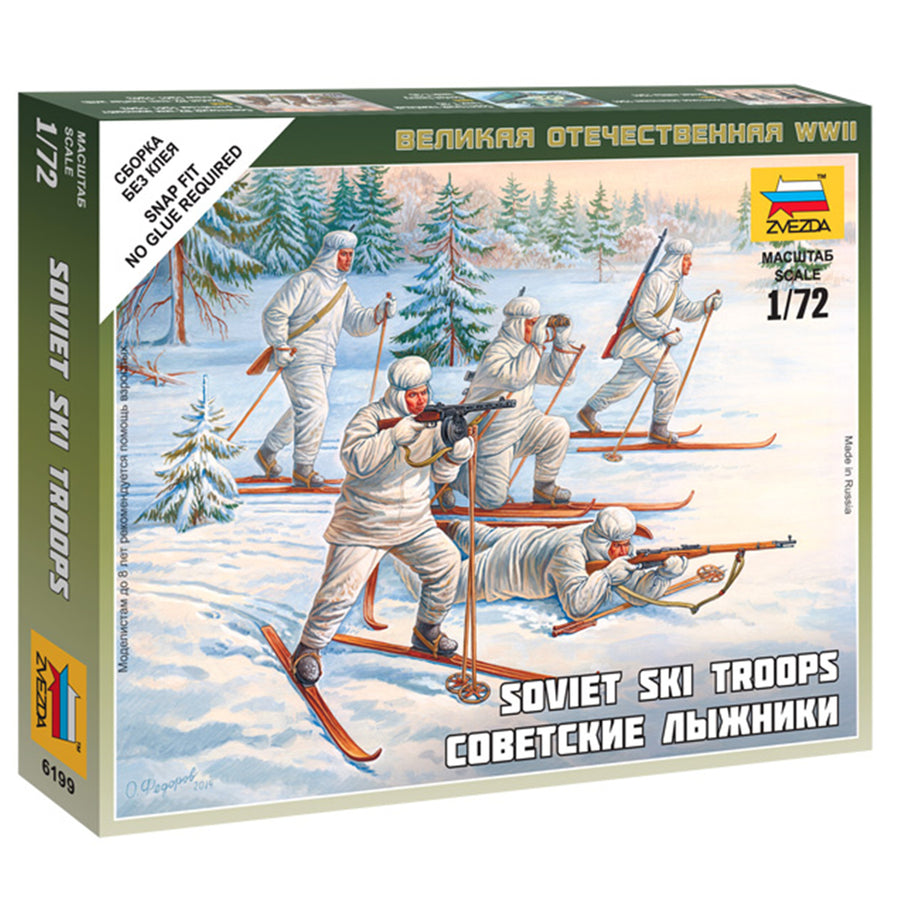 Zvezda Z6199 - ZVEZDA 1/72 SOWJETISCHE SKILÄUFER