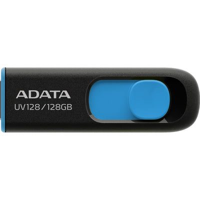 ADATA  UV128  USB Flash Drive - 128GB - Black / Blue