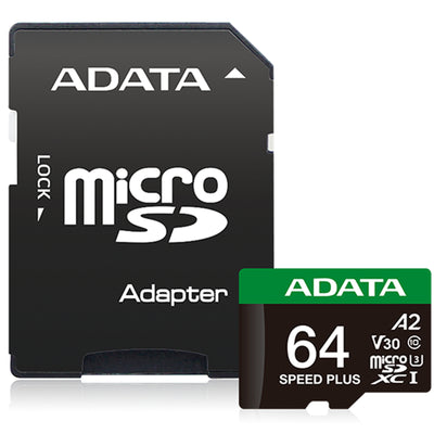 ADATA Speed Plus 64GB microSDXC Card with Adapter