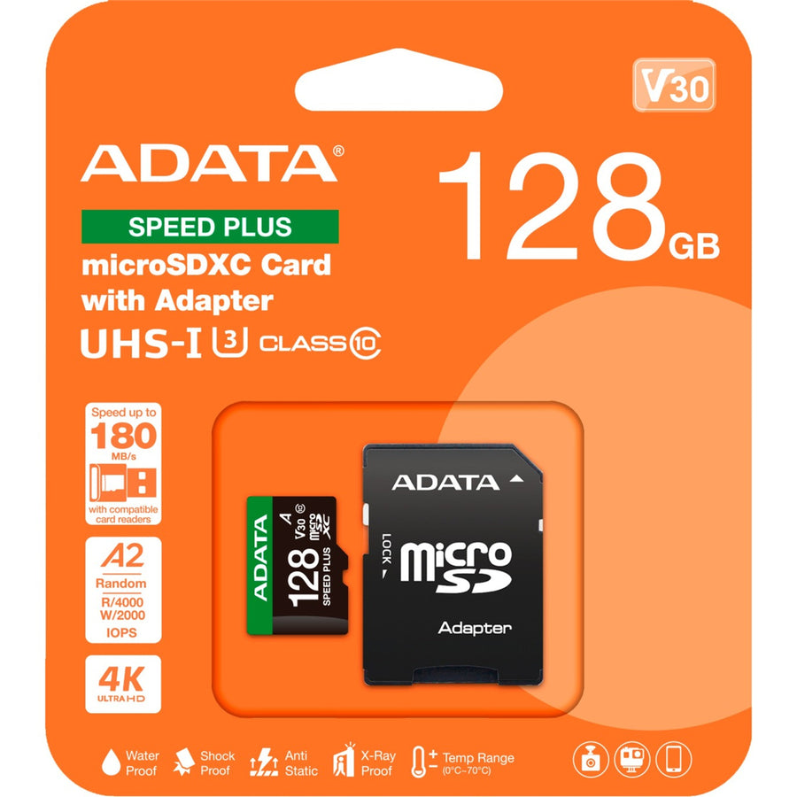ADATA Speed Plus 128GB microSDXC Card with Adapter
