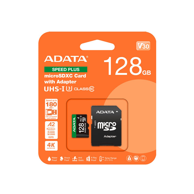 ADATA Speed Plus 128GB microSDXC Card with Adapter