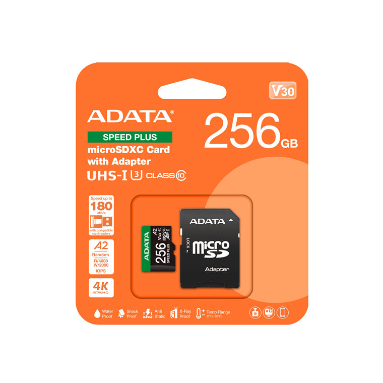 ADATA Speed Plus 256GB microSDXC Card with Adapter