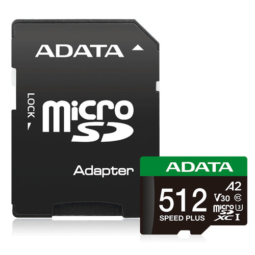 ADATA Speed Plus 512GB microSDXC Card with Adapter