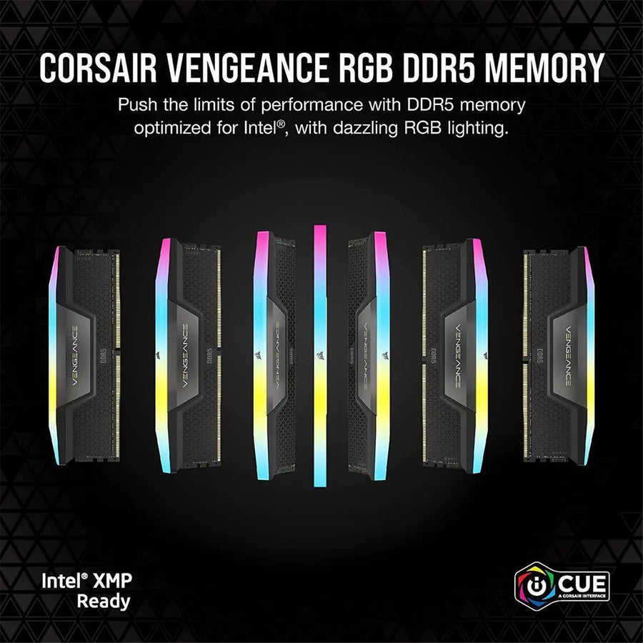 Corsair VENGEANCE RGB 16GB ( 2 X 8GB)  DDR5 5200 for Intel XMP & AMD EXPO Desktop UDIMM RAM Kit