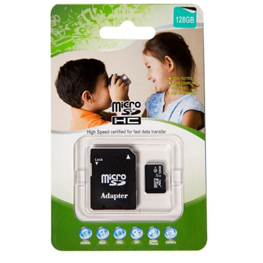 DYNAMIX SDMICRO128G - 128GB Micro SD High-Speed Certified Flash Card w/ Adapter