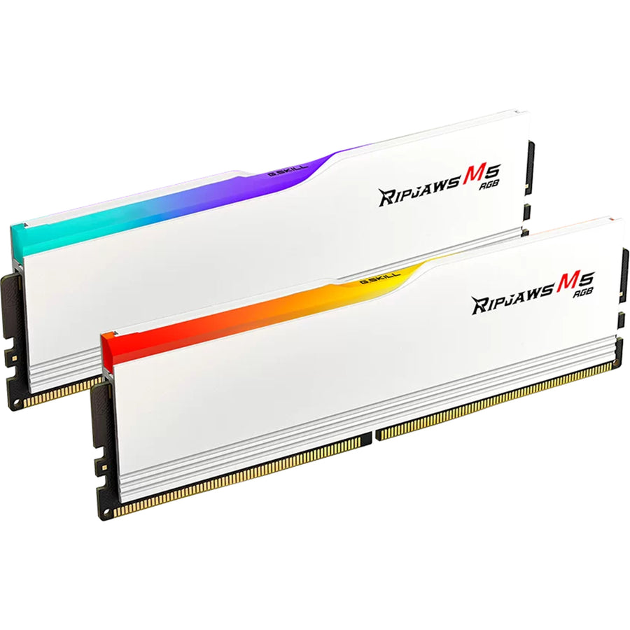G.SKILL Ripjaws M5 RGB for Intel XMP / AMD EXPO 32GB 6000MT/s DDR5 Desktop UDIMM RAM Kit - White