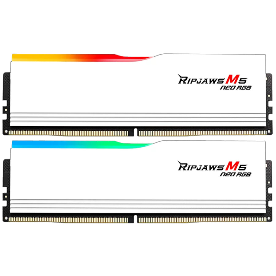 G.SKILL Ripjaws M5 Neo RGB EXPO/XMP 64GB 6000MT/s DDR5 Desktop UDIMM RAM Kit - WHITE