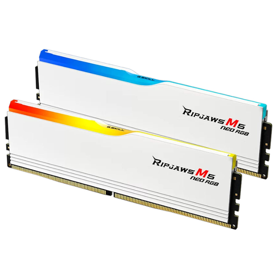 G.SKILL Ripjaws M5 Neo RGB EXPO/XMP 64GB 6000MT/s DDR5 Desktop UDIMM RAM Kit - WHITE