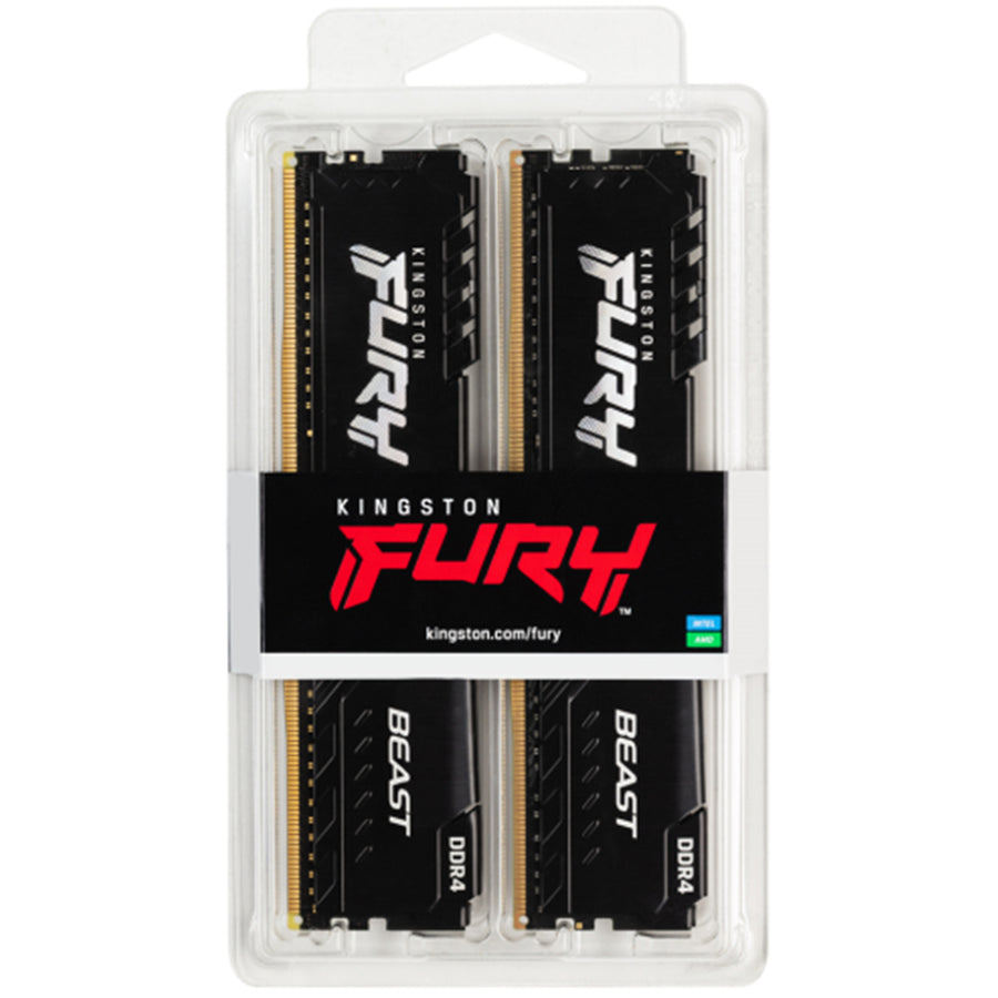 Kingston Fury Beast 16GB DDR4 Desktop UDIMM RAM Kit - Black