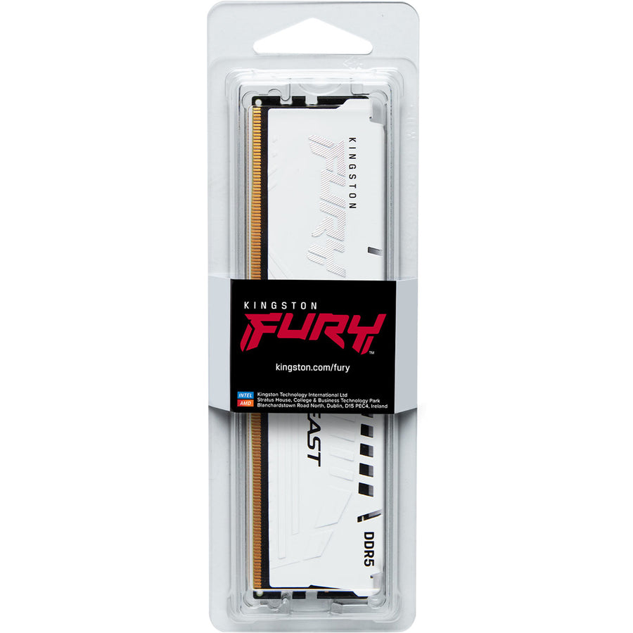 Kingston Fury Beast 16GB DDR5 6400MT/s White Desktop UDIMM RAM