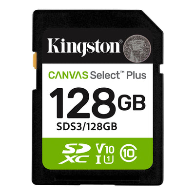 Kingston Canvas Select Plus Gen3  SDXC Memory Card - 128GB