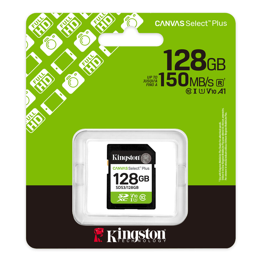 Kingston Canvas Select Plus Gen3  SDXC Memory Card - 128GB