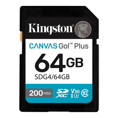Kingston Canvas Go Plus G4 64GB SD Memory Card
