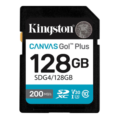 Kingston Canvas Go Plus G4 128GB SD Memory Card