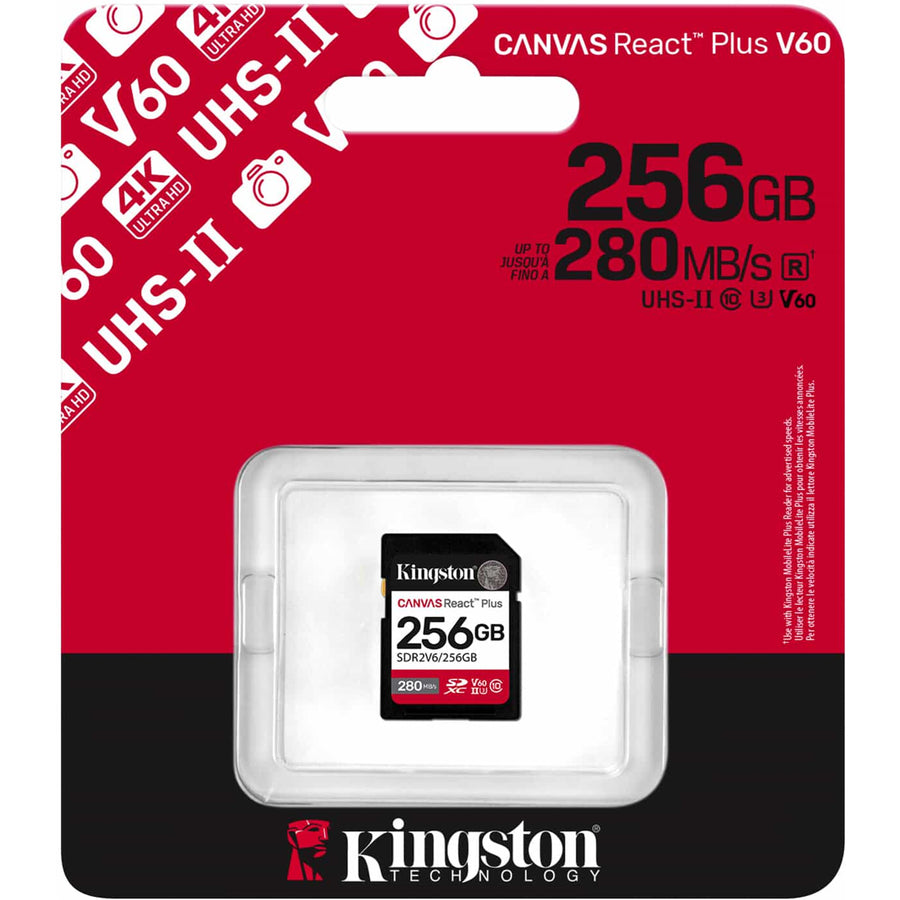 Kingston Canvas React Plus  SD Memory Card - 256GB