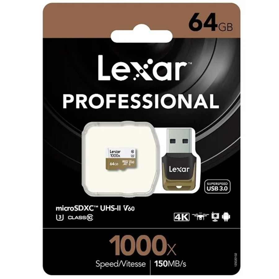 Lexar Professional 1000x microSDHC/SDXC UHS-II 64GCB