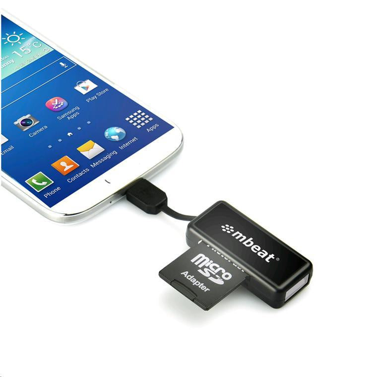 MB-OTG772 - mbeat Micro USB Card Reader and Hub for Android Smartphone and Tablet with Micro USB Connector