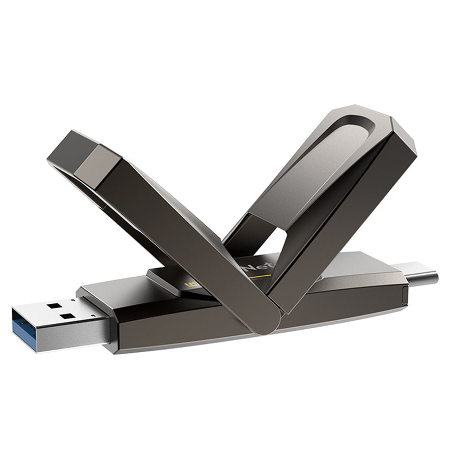 NT03US5C-256G-32TA - Netac US5 USB3.2 Type-A + Type-C External SSD 256GB